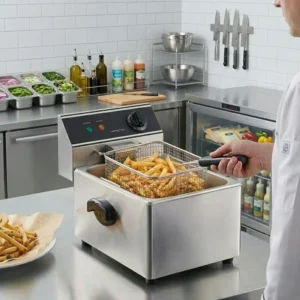 DF15-1-120 10″ 15 lb. Countertop Electric Deep Fryer