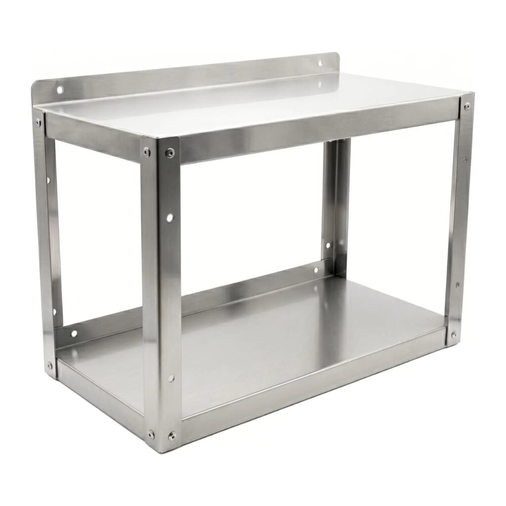 Express KitchQuip 2-Tier Stainless Steel Wall Shelf - 12" Deep, NSF Certified