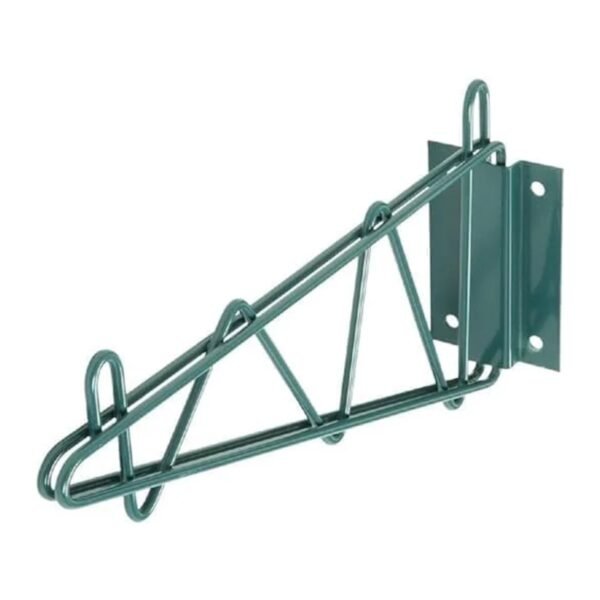 Express KitchQuip Epoxy Green Wall Mounting Bracket for Wire Shelving 2 Brackets for Commercial Retail or Home Use NSF Certified Set of 2 Br