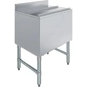 Freestanding Stainless Steel Ice Bin with 7-Circuit Cast Aluminum Cold Plate