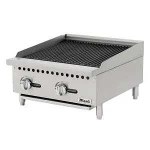 Migali C-CR24 24" Gas Char-Rock Broiler - 70,000 BTU