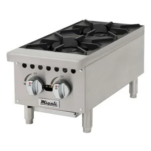 Migali C-HP-2B-12 12" 2 Burner Gas Hot Plate