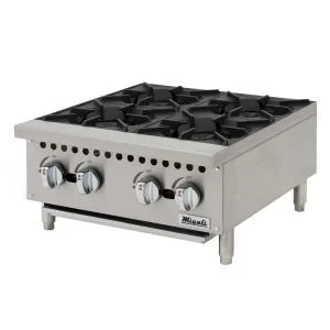 Migali C-HP-4B-24 24" 4 Burner Gas Hot Plate - 128,000 BTU