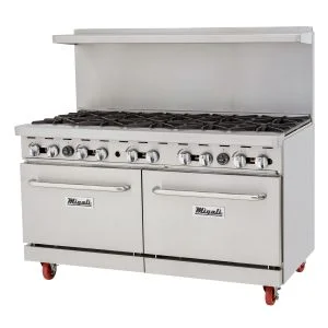 Migali C-RO10B-LP 60" Gas Range - 10 open burners, 2 ovens, Liquid Propane