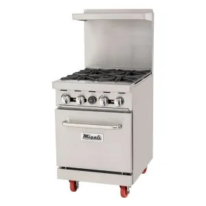Migali C-RO4B-LP 24" Gas Range - 4 open burners, 1 oven, Liquid Propane