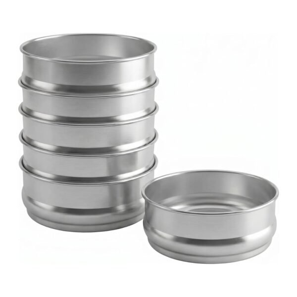 Round Dough Pans (6-Pack) – 9 x 3 Inch Aluminum Pizza Proofing Trays, Stackable Nesting Bakeware