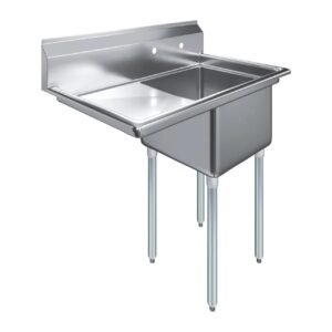 S1C-181812-L-NF 39" x 24" Stainless Steel Prep Utility Sink