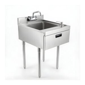 Stainless Steel Underbar Hand Sink with Soap & Towel Dispenser NSF