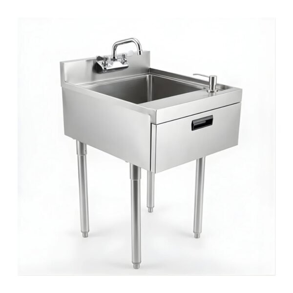 Stainless Steel Underbar Hand Sink with Soap & Towel Dispenser NSF