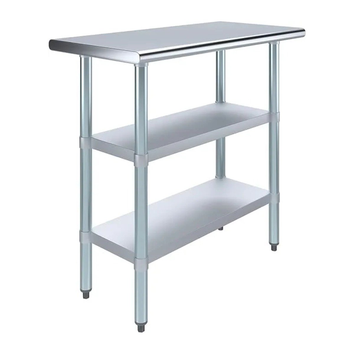 Stainless Steel Work Table With 2 Shelves – NSF Certified