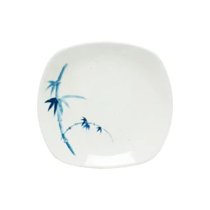 Thunder Group 1203BB 6" x 5-1/2" x 3/4", Oblong Platter, Blue Bamboo Melamine - Dozen (12 pieces)