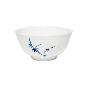 Thunder Group 5206BB 25 oz, 5-7/8" Diameter x 2-7/8" Height, Rice Bowl, Blue Bamboo Melamine - Dozen (12 pieces)