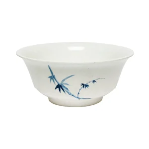 Thunder Group 5265BB 25 oz, 6-1/4" Diameter x 2-3/4" Height, Scalloped Bowl, Blue Bamboo Melamine - Dozen (12 pieces)