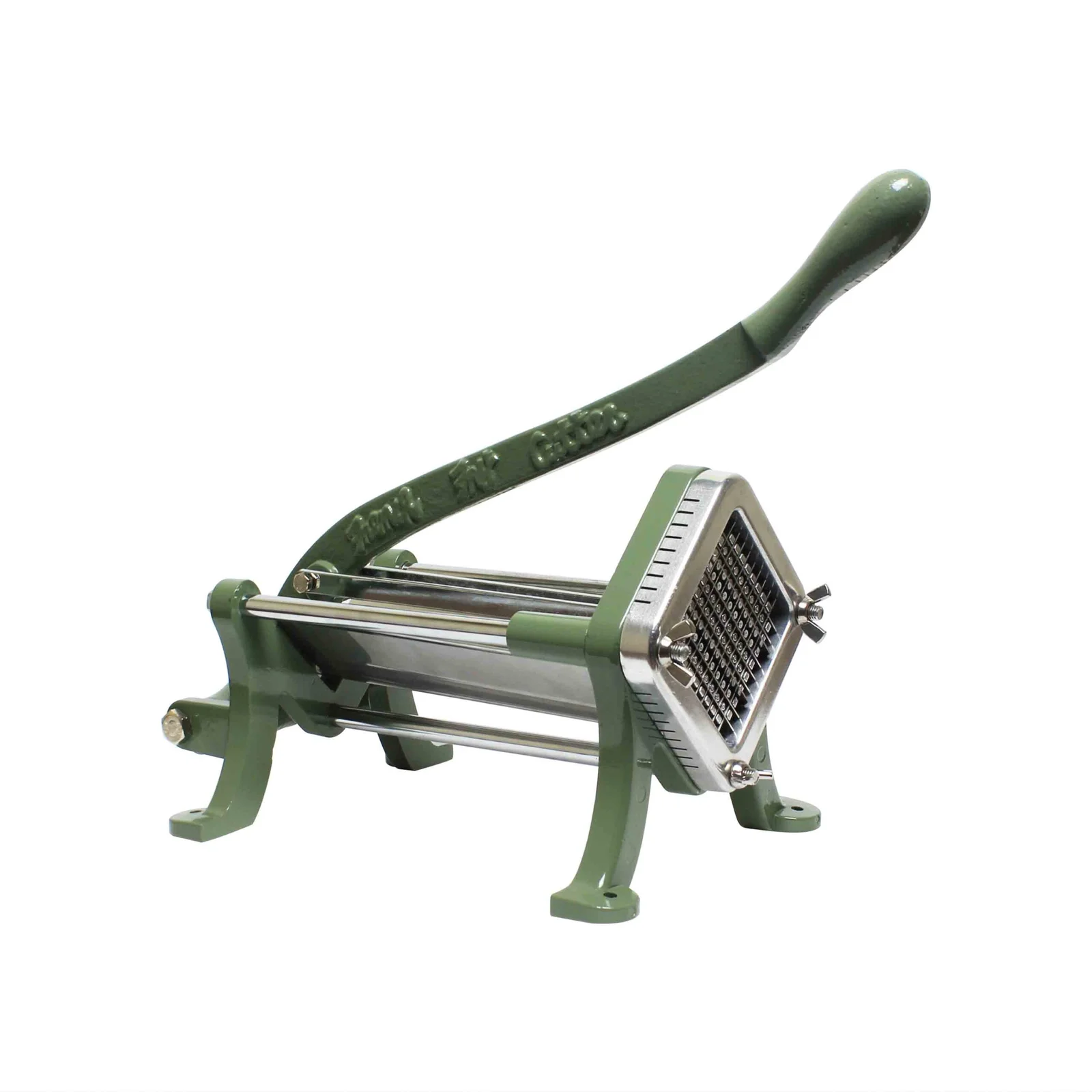 Thunder Group IRFFC001 15-3/4" x 8" x 12-3/4", Square French Fry Cutter Set with 1/4" Blade and Pusher, Cast Iron