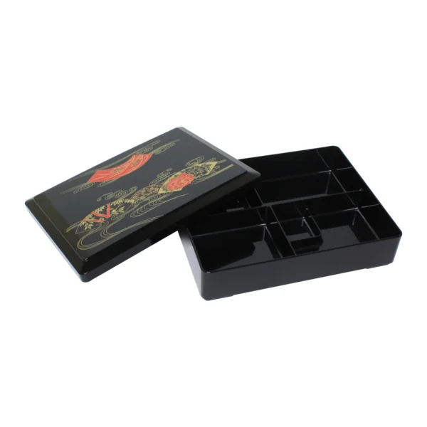 Thunder Group JPRB002 10-5/8" x 8-3/8" x 2-1/2" Makunouchi Bento Box, ABS, Made in Taiwan