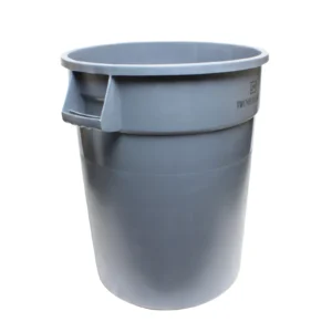 Thunder Group PLTC044G 44 Gallon, 23-5/8" Diameter x 31-1/4" Height, Round Trash Can, Gray Color, High-Density Polyethylene