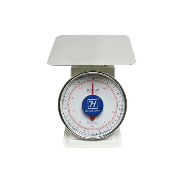 Thunder Group SCSL003 11 lb Flat Platform Scale, Zero-Adjust Dial, Coated Iron