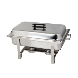 Thunder Group SLRCF001 8 qt, 23-3/8" x 13-7/8" x 15-1/2", Full Size Welded Chafer, Stainless Steel - Set