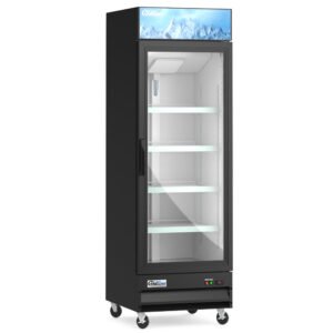 Coldline D12-B 27 inch glass door merchandiser freezer, black