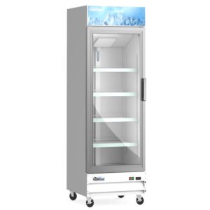 Coldline D12-W-L 27 inch white left hinged glass door freezer