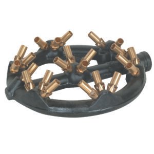 Thunder Group IRBR001L Jet Burner, 20 Nozzles, Propane, Cast Iron Base with Copper Nozzle, 62,000 BTU