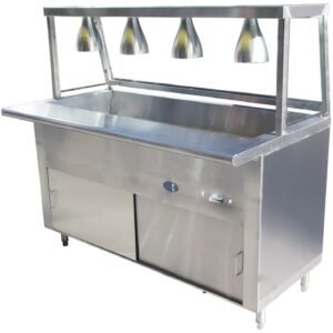 L&J EBT-72 72" Electric Buffet Table with Sneeze Guard, 5 Pan