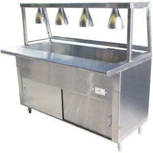 L&J GBT-72 72" Gas Buffet Table with Sneeze Guard, 5 Pan