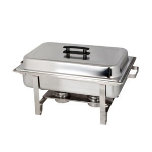 Thunder Group SLRCF001 8 qt, 23-3/8" x 13-7/8" x 15-1/2", Full Size Welded Chafer, Stainless Steel - Set