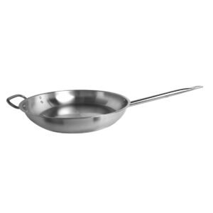 Thunder Group SLSFP4014 14" Diameter x 2-5/8" Height, Fry Pan, Stainless Steel, Encapsulated Base, Welded Hollow Handle