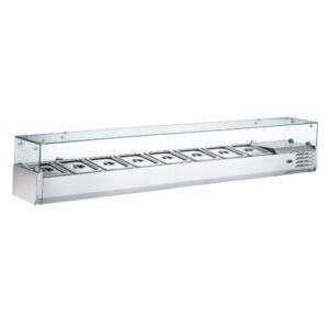 Coldline CTP70SS 71" Refrigerated Countertop Salad Bar, Stainless Rail