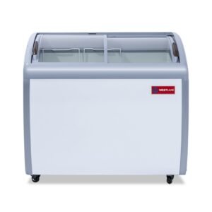 Westlake WK-SD260JY 39" Ice Cream Display Freezer, 9.3 Cu. Ft., Curved Sliding Glass Lid
