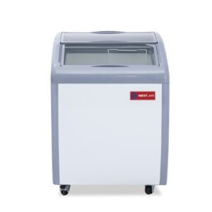 Westlake WK-SD150JY 27" Ice Cream Display Freezer, 5.4 Cu. Ft., Curved Sliding Glass Lid