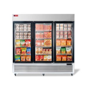Westlake WK-83FG 83" 3 Glass Door Commercial Freezer Merchandiser, 72 Cu. Ft.