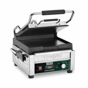 Waring WFG150T Tostato Perfetto Compact Flat Toasting Grill with Timer - 120V (9.75" x 9.25" cooking surface)