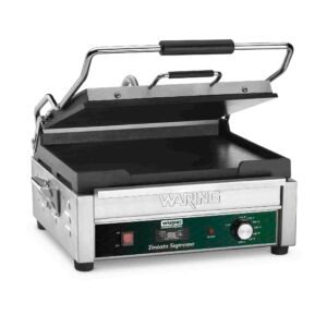 Waring WFG250T Tostato Supremo Large Flat Toasting Grill with Timer - 120V (14.5" x 11" cooking surface)