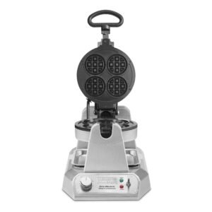 Waring WMB400X Heavy-Duty Mini-Belgian Waffle Maker with Serviceable Plates - 120V, 1200 Watts