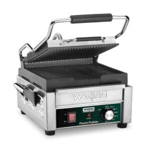 Waring WPG150B Panini Perfetto Compact Panini Grill - 208V (9.75" x 9.25" cooking surface)