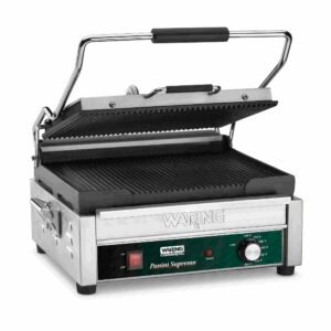 Waring WPG250B Panini Supremo Large Panini Grill - 208V (14.5" x 11" cooking surface)