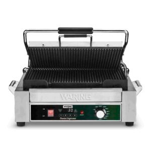 Waring WPG250TX Panini Supremo Large Panini Grill with Timer - 120V (14.5" x 11" cooking surface)