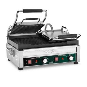 Waring WPG300 Panini Ottimo Dual Panini Grill - 240V (17" x 9.25" cooking surface)