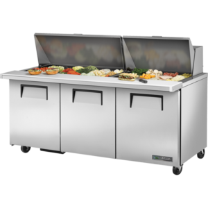 True TSSU-72-30M-B-ST-HC 72" Mega Top Sandwich & Salad Prep Table