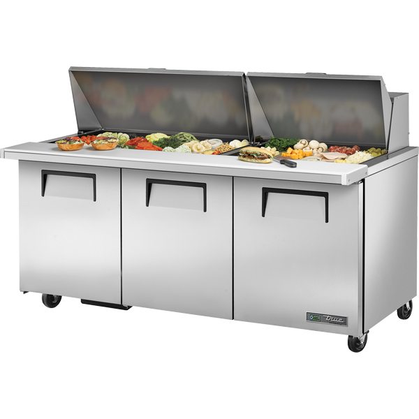 True TSSU-72-30M-B-ST-HC 72" Mega Top Sandwich & Salad Prep Table