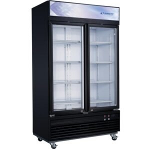 Dukers Glass Door Merchandiser Freezer – 1, 2 or 3 Door, Swing Doors