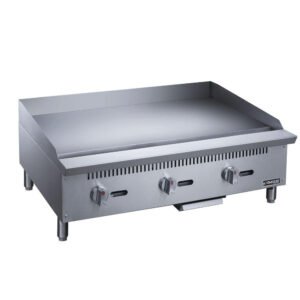 Dukers Thermostatic Gas Countertop Griddle – 24", 36", 48" or 60", 1" Plate