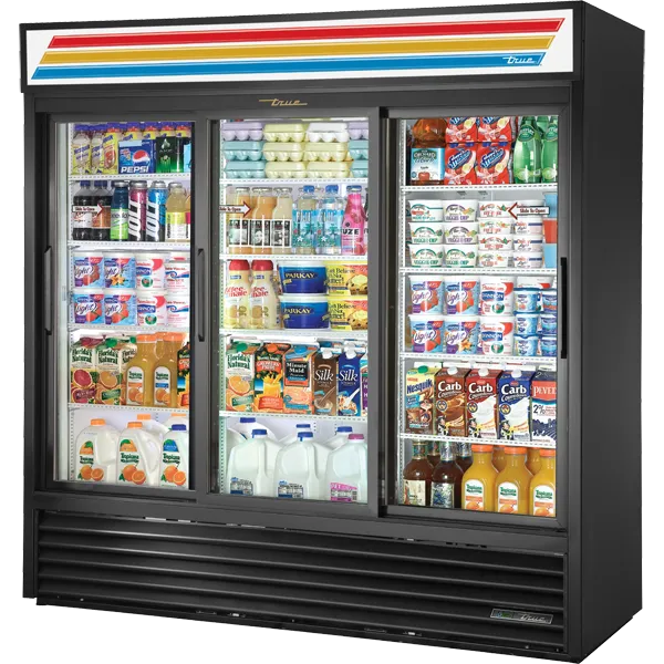 True GDM-69-HC-LD 78" Glass Door Merchandiser Refrigerator