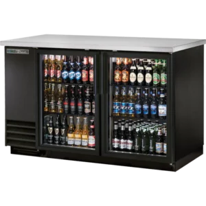 True TBB-2G-HC-LD 59" Glass Door Back Bar Cooler