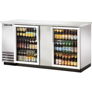True TBB-3G-S-HC-LD 69" Glass Door Back Bar Cooler