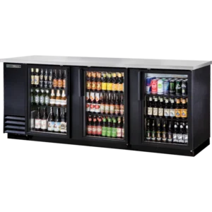 True TBB-4G-HC-LD 90" Glass Door Back Bar Cooler