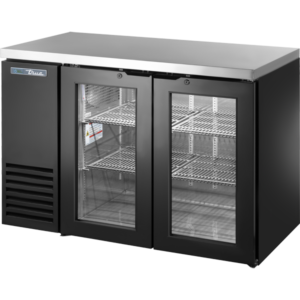 True TBB24-48-2G-Z1-SFT-B-1 48" Glass Door Back Bar Cooler